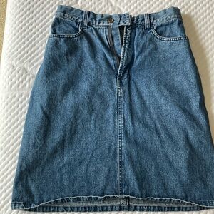 Vintage LL Bean Denim Skirt Midi